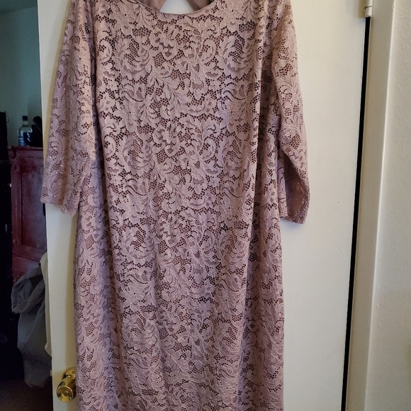 Lavender/Pink Lace Dress - 2X - Picture 2 of 7